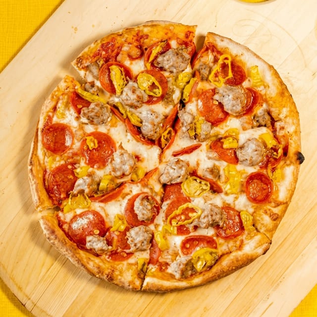 Jerry Garcia Meat Lovers Pizza.